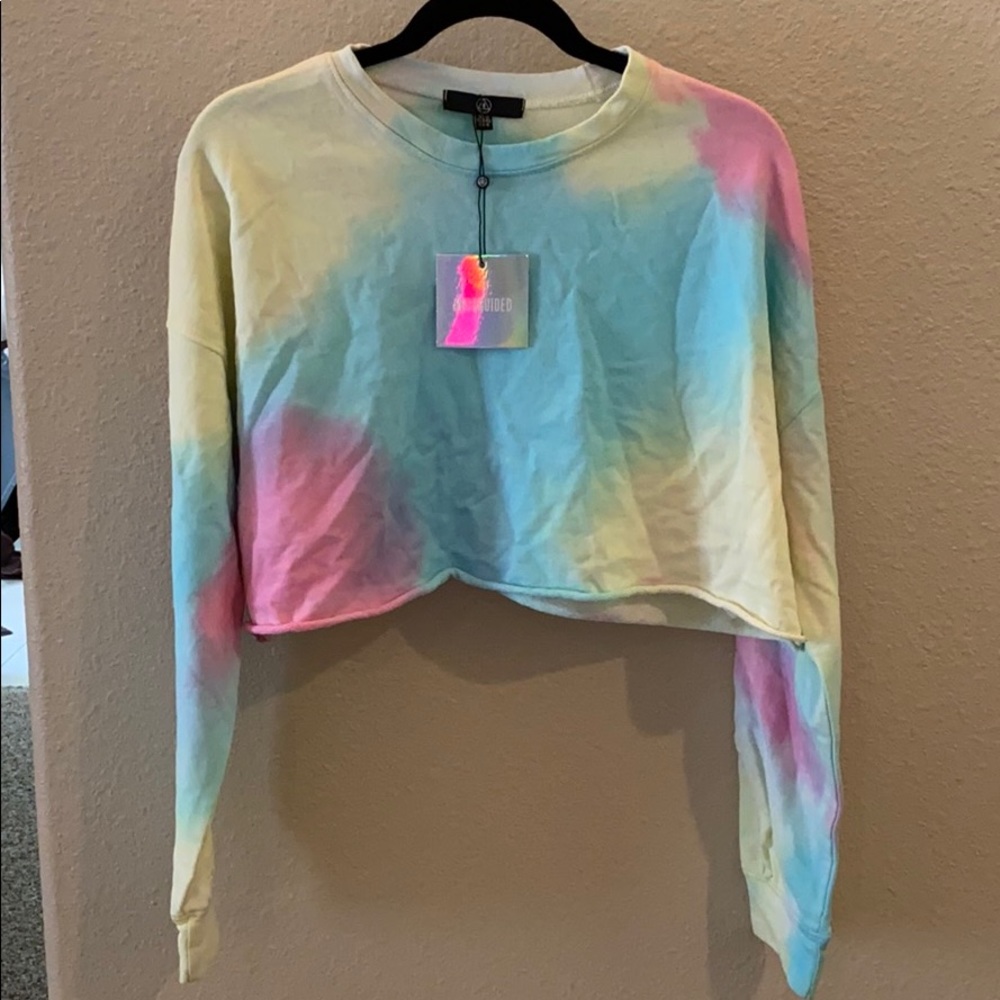 Tie dye cropped sweatshirt